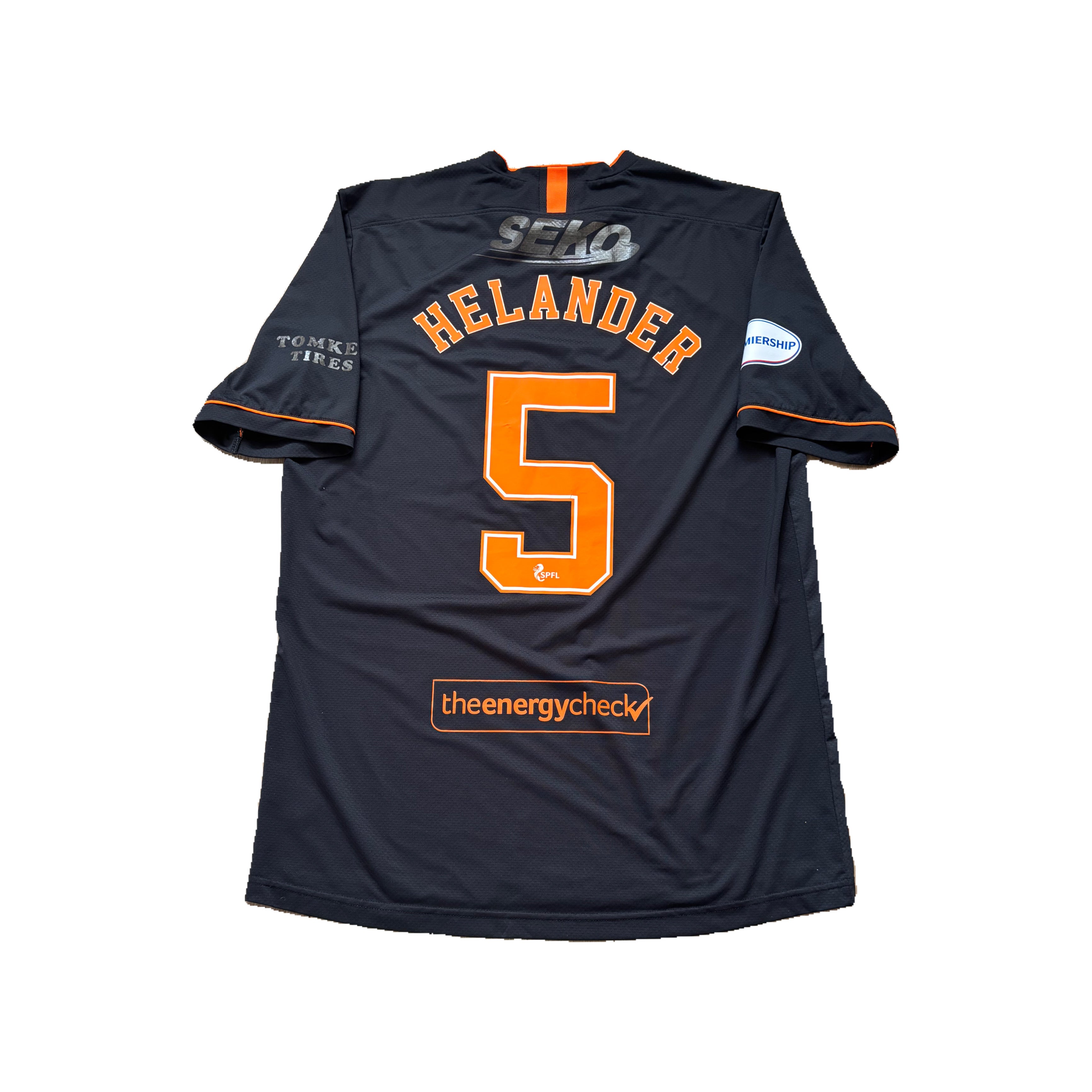Rangers Matchworn-Tredjetrøje 2020/2021 - Helander #5 - L